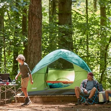 Coleman Sundome Camping Tent with Rainfly, 2/3/4/6 Person Tent Sets Up in 10 Mins, Weatherproof Shelter for Camping, Festivals, Backyard, Sleepovers, & More - Image 5