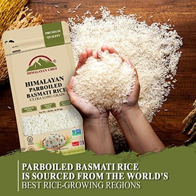 Himalayan Chef Parboiled Basmati Rice, Healthy & Extra Long Grain Rice, Premium Quality, Fluffy Quick Cooking Aromatic, Non-GMO, Halal and Kosher Certified - 10 lbs - Image 4