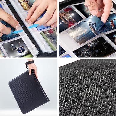 WOT I Trading Card Binder, 900 Pockets Sleeves with Zipper, Double Sided Pockets Card Holder Carry Case for Baseball Card, Football Card - Image 4