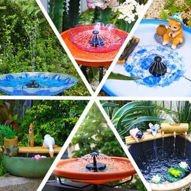 AISITIN 3.5W Solar Water Fountain, Solar Fountain Pump with 2025 New Glass Solar Panel and 4 Nozzles, Solar Water Pump for Bird Bath, Swimming Pool, Garden, Fish Tank and Ponds - Image 7