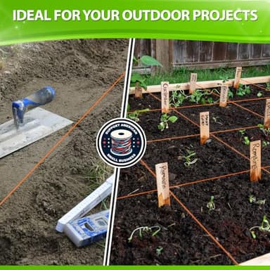 Orange Mason Line String Line - 36 Roll Pack - #18 Braided Nylon String - 1000 Ft Length Per Roll - Nylon Twine for Gardening Or Masonry Tools - Perfect Construction String for A String Level - Image 5