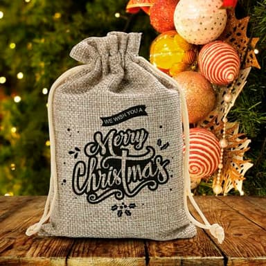 Homum Premium Burlap Gift Bags with Drawstring and Gift Tags & String, Reusable Gift Bags, Burlap Bags, Linen Sacks Bag for Wedding Favors Party Jewelry Pouches, Christmas, Coffee, DIY Craft Bags - Image 4