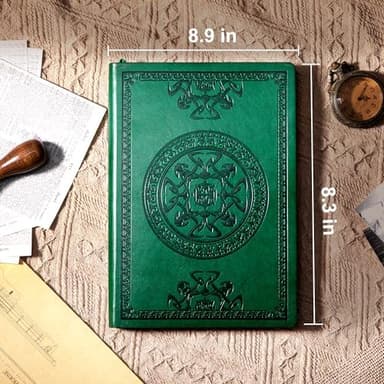 CAGIE Lined Journal for Men Soft Cover Notebook Leather Journals for Writing, 180 Lay Flat Vintage Mens Journal Personal Diary, 5.7'' X 8.3'', Dark Green - Image 6