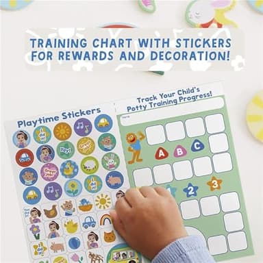 Ms. Rachel 2-in-1 Playtime Floor Potty Trainer With Sound - Stage 1 Training - Removable Potty Seat for Stage 2 Training - 6 Ms. Rachel Sounds and Music - Storage - Removable Parts for Easy Cleaning - Image 4