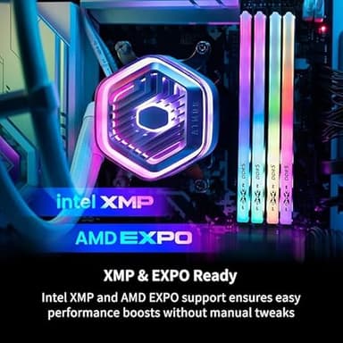 Silicon Power DDR5 32GB (2x16GB) Storm RGB 6000MT/s (PC5-48000) 288-pin CL36 1.35V UDIMM Desktop Memory Module RAM SP032GXLWU60CFDL White - Image 5