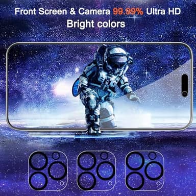 Ferilinso [Auto Dust Install] 3 Pack Privacy Screen Protector for iPhone 16 Pro Max with 9H+ Private Accessories-Camera Lens Protector, Tempered Glass Cover, Case Friendly, Sensitve Touch - Image 8