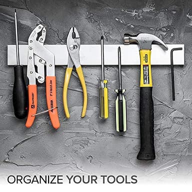 Modern Innovations 16 Inch Stainless Steel Magnetic Knife Bar with Multi-Purpose Functionality as a Knife Holder, Knife Strip, Magnetic Tool Organizer, Art Supply Organizer & Home Organizer - Image 3