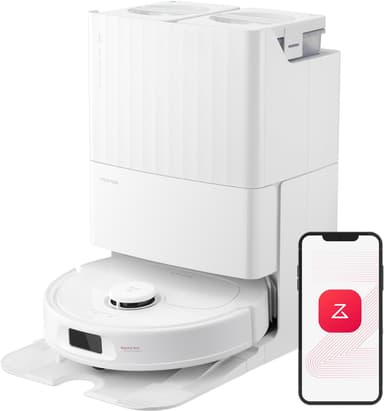 roborock Qrevo Plus Robot Vacuum and Mop with FlexiArm Design Edge Mopping, Self-Emptying, 10 mm Liftable Mops, Auto Mop Washing & Drying, Reactive Tech Obstacle Avoidance, 7,000 Pa Suction, White - Image 2