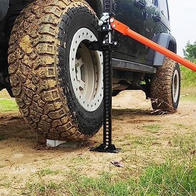 VEVOR Farm Jack 48 inch Utility High Lift Jack, 7000 lbs Capacity Ratcheting Off Road Jeep Jack, Heavy-Duty Farm Jack for Tractor, Truck, SUV, Bumper Lift, Orange - Image 8