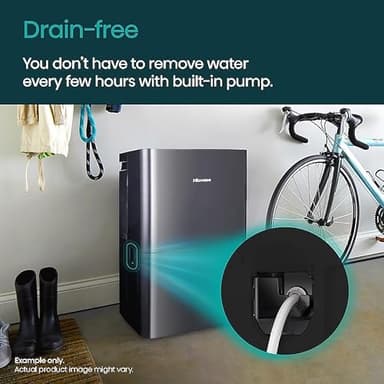 Hisense 50-Pint Capacity, 4500 sq. ft. Coverage, Built-In Pump Dehumidifier, Drain Free Hose, Energy Efficient, 3x modes (Auto, Continuous, Manual) - DH5024KP1G (Renewed) - Image 5