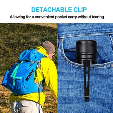 DARKBEAM UV 395nm Flashlight USB Rechargeable, Wood's lamp Black Light, Handheld Ultraviolet LED Portable with Clip, Resin Curing/Spot Scorpions/Fluorescer/Detector for Pet Dog Urine - Image 6