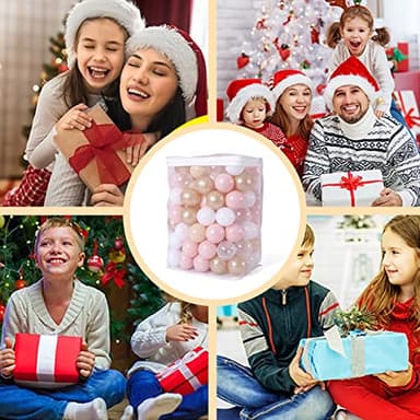 GOGOSO Ball Pits Balls Toddlers 50 100 200 500 Plastics Shape Ball Non-Phthalate Non-BPA Non-Toxic 2.2-Inch Crush Proof Play Balls, Beige+Pink+Pearl Brown+White+Clear, 100 Balls - Image 7