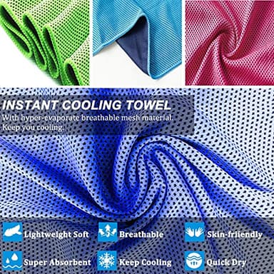 YQXCC Cooling Towels | 4 Pack 47"x12" | Ice Cool for Neck | Microfiber Soft Breathable Chilly | for Yoga, Sports, Golf, Gym, Camping, Running, Fitness, Workout & More Activities - Image 3