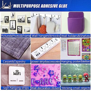ZMUAXUAN Strong Nano Double Sided Tape Heavy Duty Mounting,Clear Removable Wall Sticky Adhesive Strips,Reusable Thick Gel Grip for Hanging Picture,Poster,Carpet,Photo - Image 9