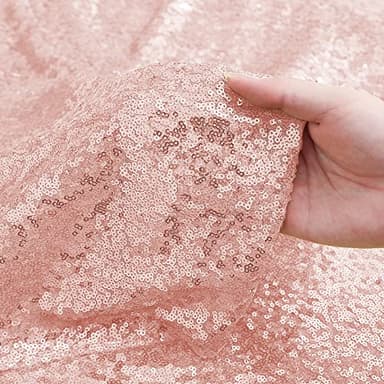 Sugargirl 10 Packs 12 x 72 inches Sequin Table Runner, Glitter Rose Gold Table Runner for Birthday Party Supplies Wedding Holiday Celebration Event Decorations - Image 5