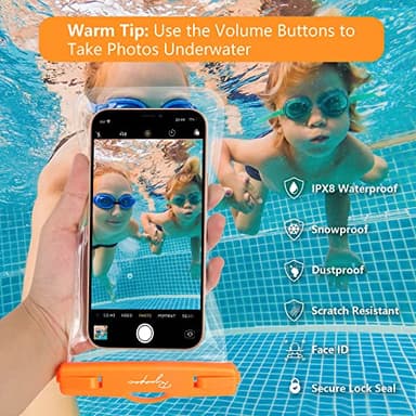 Rynapac Waterproof Phone Pouch Bag - 7.5in Water Proof Cell Phone Case for Beach Travel Must Haves, IPX8 Dry Bag with Lanyard for iPhone 16 15 Pro Max Galaxy S25 S24 Ultra, Cruise Ship Essentials 2025 - Image 2