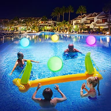 Pool Toys - 4 Pack Light Up Beach Balls for Kids w/ 8 Light Modes, Pool Beach Games Balls for Outdoor or Indoor Activities, Glow in The Dark Pool Beach Decorations for Kids and Adults - Image 3