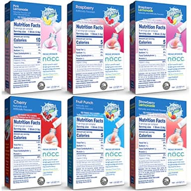 Wyler's Light Singles To Go Drink Mix, Variety 6 Pack, Pink Lemonade, Strawberry Lemonade, Fruit Punch, Cherry, Raspberry, and Raspberry Lemonade (48 Drink Sticks Total) - Image 2