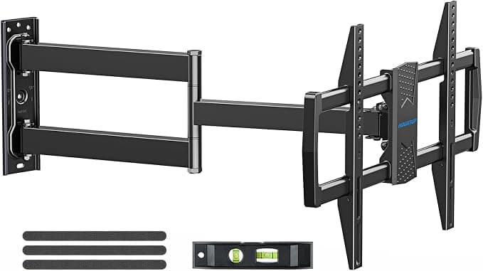 MOUNTUP Corner TV Wall Mount for Most 42-75 Inch TVs with 32” Long Extension, Long Arm TV Mount, Full Motion TVs Mount Swivel Articulating Mounts, MAX VESA 600x400mm, Holds up to 99 lbs MU0076 - Image 1
