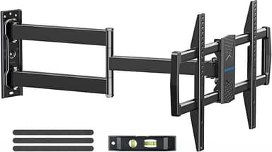 MOUNTUP Corner TV Wall Mount for Most 42-75 Inch TVs with 32” Long Extension, Long Arm TV Mount, Full Motion TVs Mount Swivel Articulating Mounts, MAX VESA 600x400mm, Holds up to 99 lbs MU0076 - Image 1
