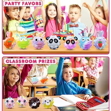 KissFree 18 PACK Animal Pop Balls Party Favors for Kids,3D Pop Balls Fidget Toys,Birthday Gifts for Boys & Girls,Goodie Bag Stuffers,Pinata Stuffers,Carnival Prizes,Treasure Box Toys,Kids Prizes - Image 5