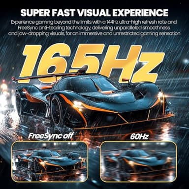 CRUA 34'' White Gaming Monitor 165Hz/144Hz 21:9 1500R Ultrawide Curved Monitor, WQHD 3440X1440 120%sRGB VA Panel Computer Monitor Support Freesync, PIP/PBP, HDMI2.0 & DP1.4, Wall Mount&Tilt Adjustable - Image 6