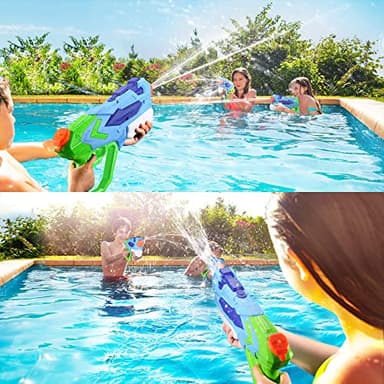 2 PCS Water Gun for Kids, Super Squirt Guns Water Soaker Blaster - 4 Shooting Modes Switch - 26 Ft Long Shooting Range - Quick Refill - Summer Water Toys Gun for Boys Girls Adults Outdoor Pool/Garden - Image 7