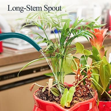 Fasmov Watering Can, 1/2 Gallon Plastic Watering Cans with Comfortable Handle, Small Garden Watering Cans Long Spout for Indoor Outdoor Watering Plants, Green - Image 5