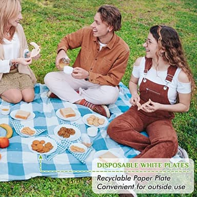 FOCUSLINE 6 Inch Paper Plates 1000 Count, White Paper Plates Uncoated, Everyday Disposable Dessert Plate 6" Small Plate Bulk 1000 Count - Image 5