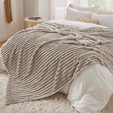 Bedsure GentleSoft King Size Blanket for Bed - Cozy Soft Blankets for Women, Cute Large Fleece Throws for Girls, Linen, 108x90 Inches - Image 6