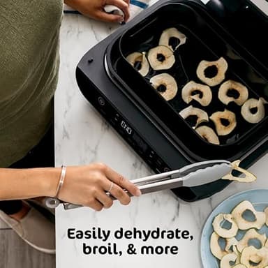 Ninja | Indoor Grill and Air Fryer| Foodi Smart XL | 6-in-1 Grill, Air Fry, Roast, Bake, Broil, Dehydrate & Crisp |Smart Thermometer & Splatter Shield | Dishwasher Safe Parts | Black/Silver | FG551 - Image 8