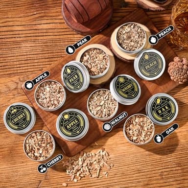 Whiskey Smoker Kit with Torch - 6 Flavors Wood Chips, 2 Glasses, 2 Ice Ball Molds - Cocktail Smoker Infuser Kit, Old Fashioned Drink Smoker Kit, Birthday Bourbon Whiskey Gifts for Men,Dad(NO Butane) - Image 4
