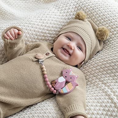 SAMiGO Pacifier Clips for Baby Girls Pacifier Holders Silicone Paci Binky Clips - 2 Pack - Image 6