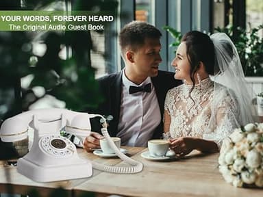 ROOMEDAL Audio Guest Book Wedding Phone- Record Customized Audio Messages with GuestBook – A Personal and Convenient Way to Preserve Your Special Occasions - Image 2