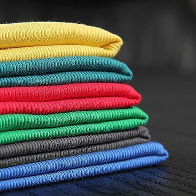 Roselux Women's Summer Scoop Neck Short Sleeve T-Shirts Ribbed Knit Slim Fitted Casual Basic Top Red M - Image 5