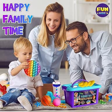 Fidget Pack Box for Boys Girls 4-12, FunKidz Fidget Toys for Kids 5-7 Autistic Sensory Mystery Birthday Gifts in Reusable Portable Treasure Box Nice Party Favors - Image 8