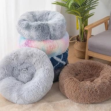 Dog Bed for Small Medium Large Dogs Cats, 20 inch Calming Washable-Round Cozy Soft Pet Bed for Puppy and Kitten with Slip-Resistant Bottom - Image 6