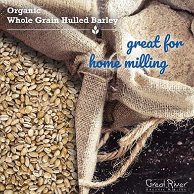 Great River Organic Milling Organic Hulled Barley Grain | Whole Grain Barley for Home Milling, Cooking, and Baking | High Fiber, Non GMO, Kosher | 25 Lb - Image 5