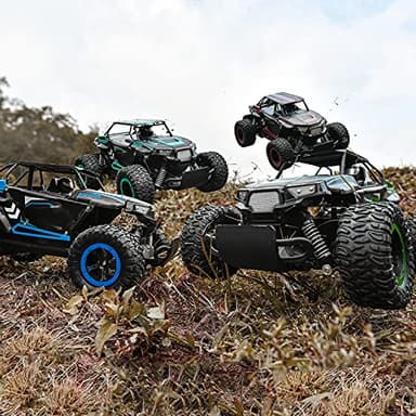 BEZGAR TB142 Remote Control Car - 1:14 Scale RC Cars, 20 Km/h 2WD All-Terrains Electric Off-Road Vehicle Truck Crawler Toy with Two Rechargeable Batteries for Boys Kids and Adults - Image 8