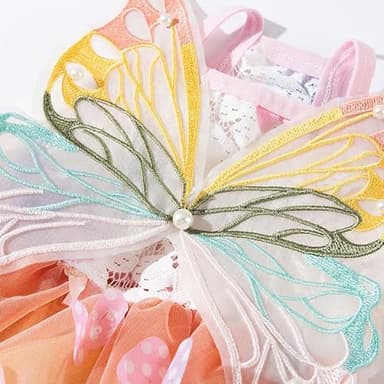 Butterfly Dog Costume Pet Girl Cute Puppy Clothes for Small Dog Girls Halloween Costum Cat Outfit for Kitten Chihuahua Yorkie Pomeranian (Small size for 3.3-5.5lb pets) - Image 2