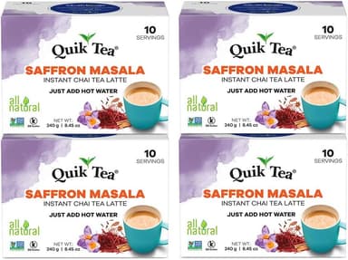 QuikTea Tea Latte Saffron Masala Chai, 33.8 Oz - Image 2