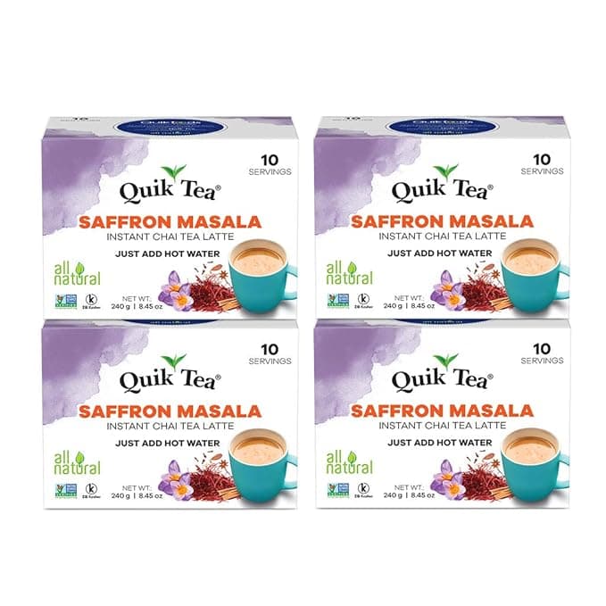 QuikTea Tea Latte Saffron Masala Chai, 33.8 Oz - Image 1