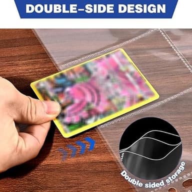 42 Pack 9 Pocket Double Side Card Sleeves Binder Sheets, Holds 756 Cards, Trading Card Binder Sleeves for 3 Ring Binder, Card Sleeve Pages for Baseball, Football, Business, TCG, Kpop Cards - Image 3
