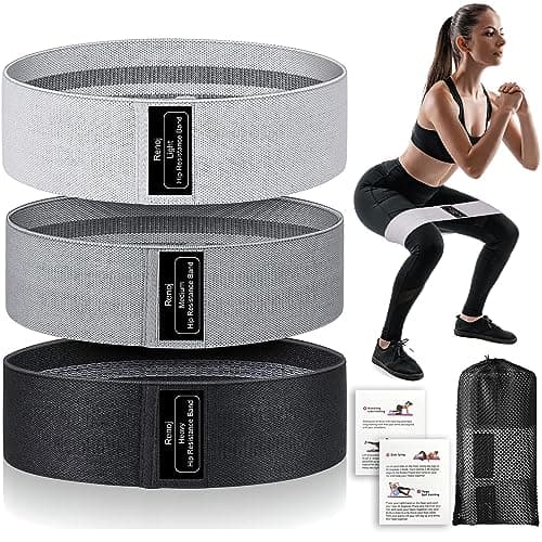 Renoj Resistance Bands, Exercise Workout Bands for Women and Men, 5 Set of Stretch Bands for Booty Legs, Pilates Flexbands - Image 1