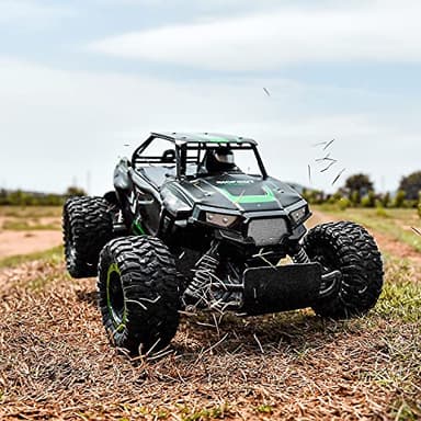 BEZGAR TB142 Remote Control Car - 1:14 Scale RC Cars, 20 Km/h 2WD All-Terrains Electric Off-Road Vehicle Truck Crawler Toy with Two Rechargeable Batteries for Boys Kids and Adults - Image 9