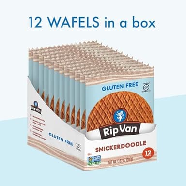 Rip Van Gluten-Free Snickerdoodle Stroopwafel, Healthy Gluten-Free Snacks, Non-GMO Snacks, Low Sugar (6g), Low Calorie Snack, 12 Count - Image 4