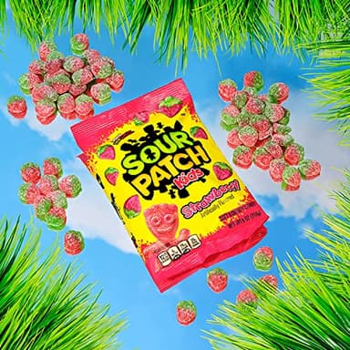 SOUR PATCH KIDS Strawberry Soft & Chewy Candy, Bulk Candy, 12-8 oz Bags - Image 10