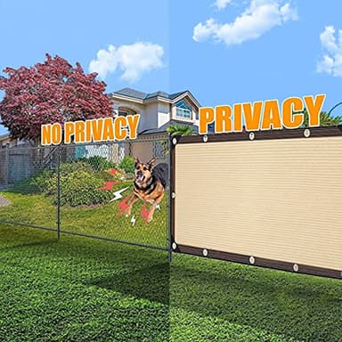 Shade Cloth - Pergola Sun Shade 90% Outdoor Shade Fabric with Grommets for Pergola Cover Patio Gazebo Deck Garden Porch Wheat(6 * 12FT) - Image 4