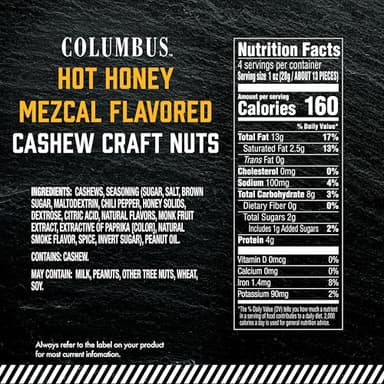 COLUMBUS Hot Honey Cashew 4oz - Image 2