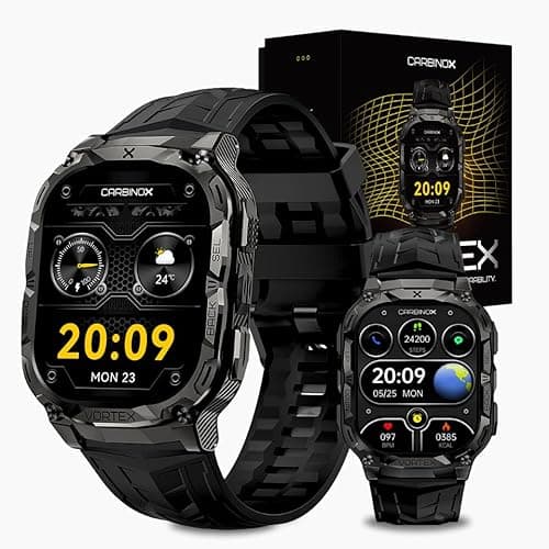 CARBINOX Vortex Smartwatch (Answer/Make Calls), Military-Grade Rugged Fitness Tracker, IP69K Waterproof, Sport Design for Active Lifestyles - Image 1